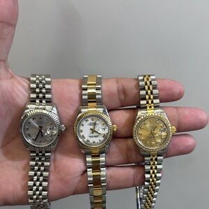 Rolex Women's Silver and Gold Watches